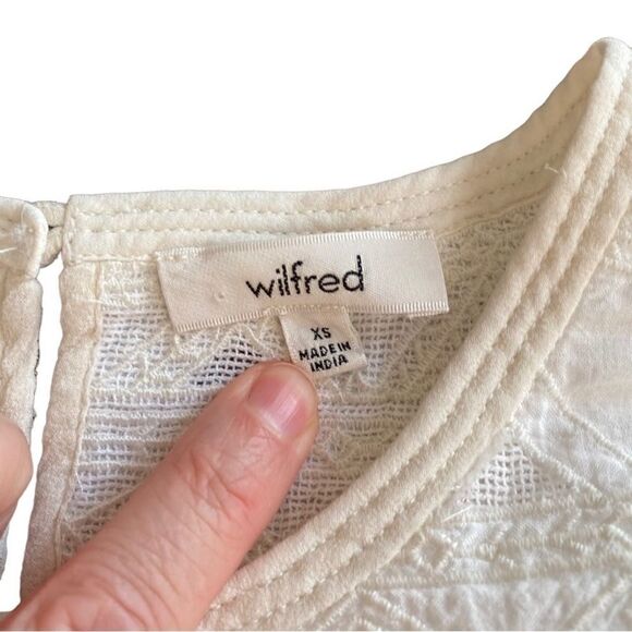 Wilfred Shift Allier Smocked Mini Dress XS Model Silk - Picture 5 of 7